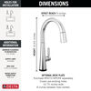 Touch<sub>2</sub>O® Technology Kitchen Faucet with Touchless Technology