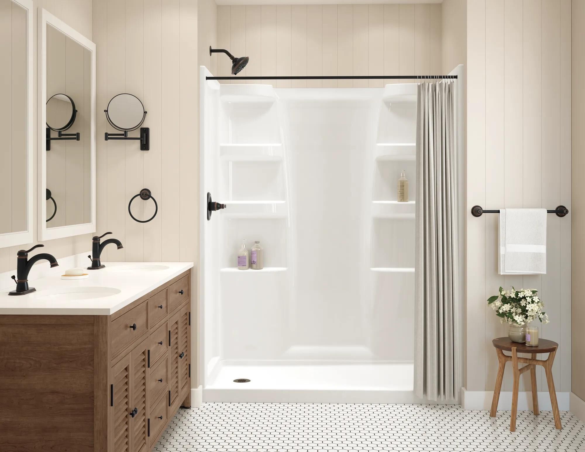 ProCrylic 60 in. x 30 in. Shower Base Left Drain in High Gloss