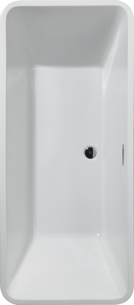 67 in. x 30 in. Freestanding Tub with Center Drain, image 2