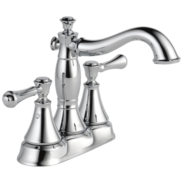 Two Handle Centerset Bathroom Faucet Metal PopUp in Chrome 2597LF