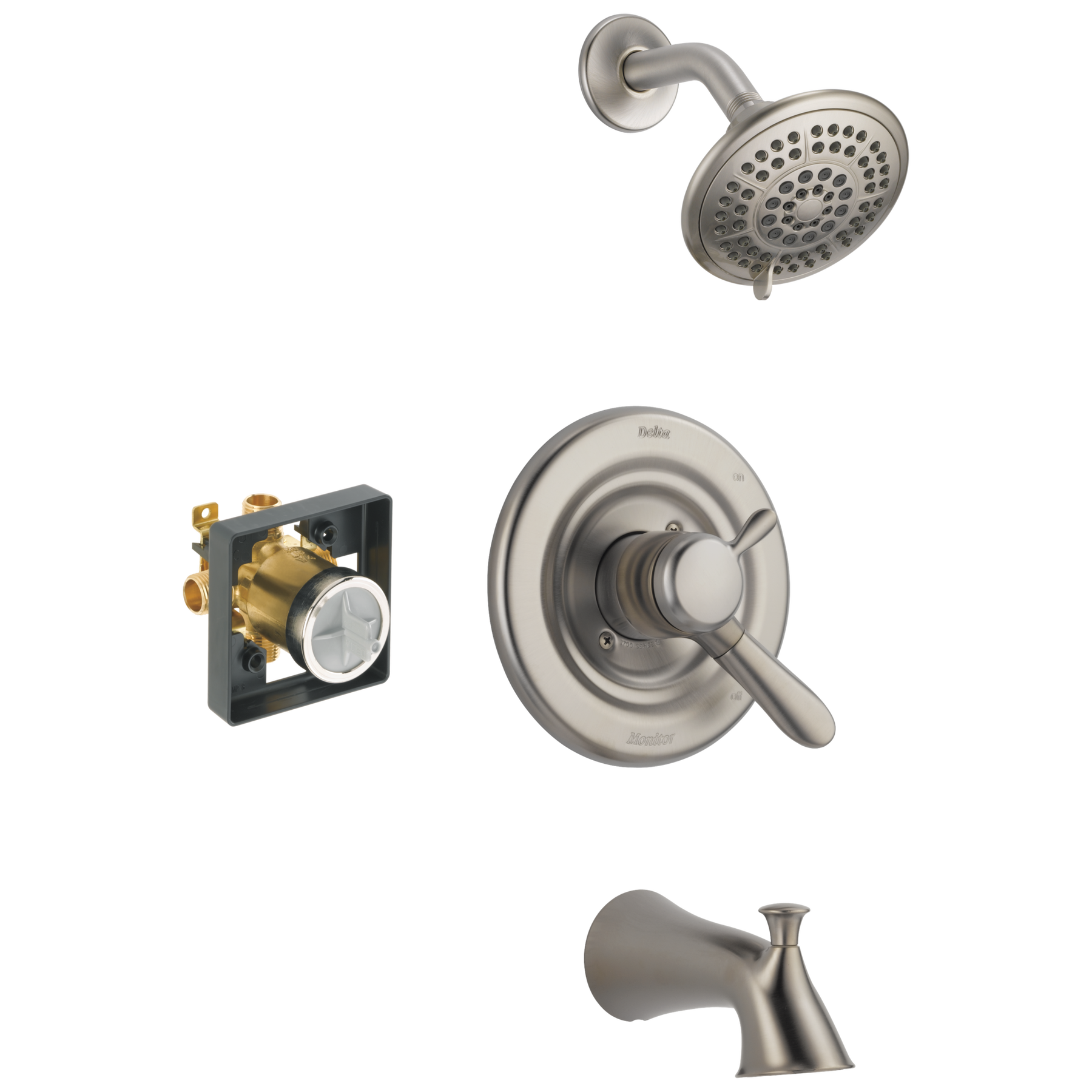 Delta Faucet Rough In Shower Trim with Rough Bundle in Stainless FVS17438-SS | Delta Faucet