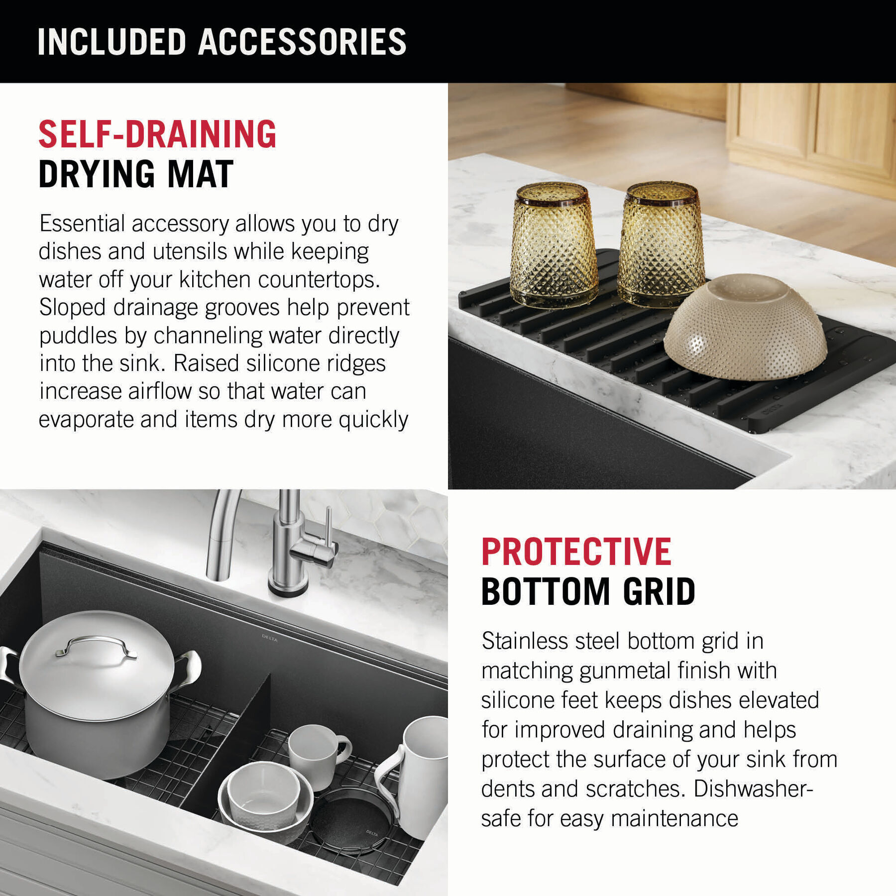 Kitchen Accessories, Countertop, Sink Mats & More