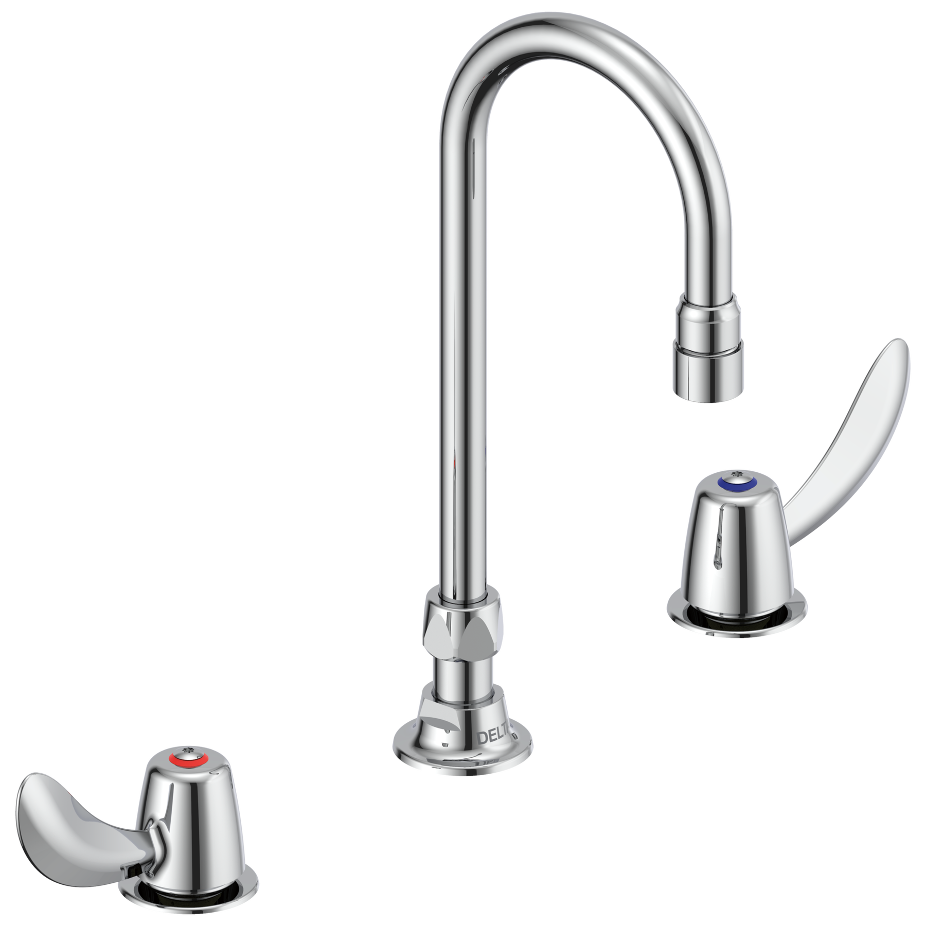 Two Handle Widespread Lavatory Faucet with Gooseneck Spout - Less