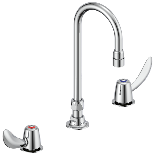 Two Handle Widespread Lavatory Faucet with Gooseneck Spout - Less Two Handle Widespread Lavatory Faucet with Gooseneck Spout - Less