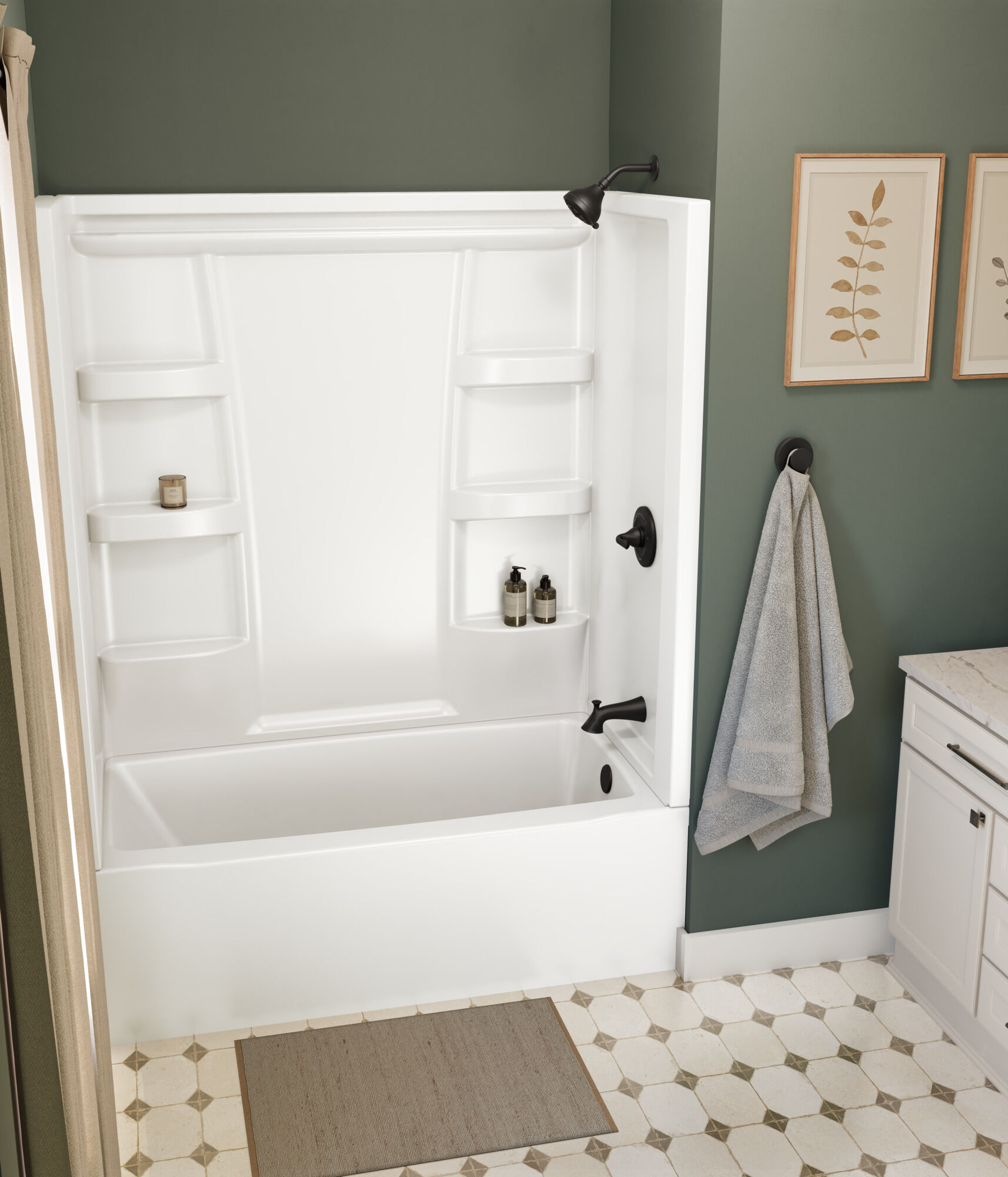 ProCrylic Bathtub 60 in. x 30 in. Right Drain in High Gloss White