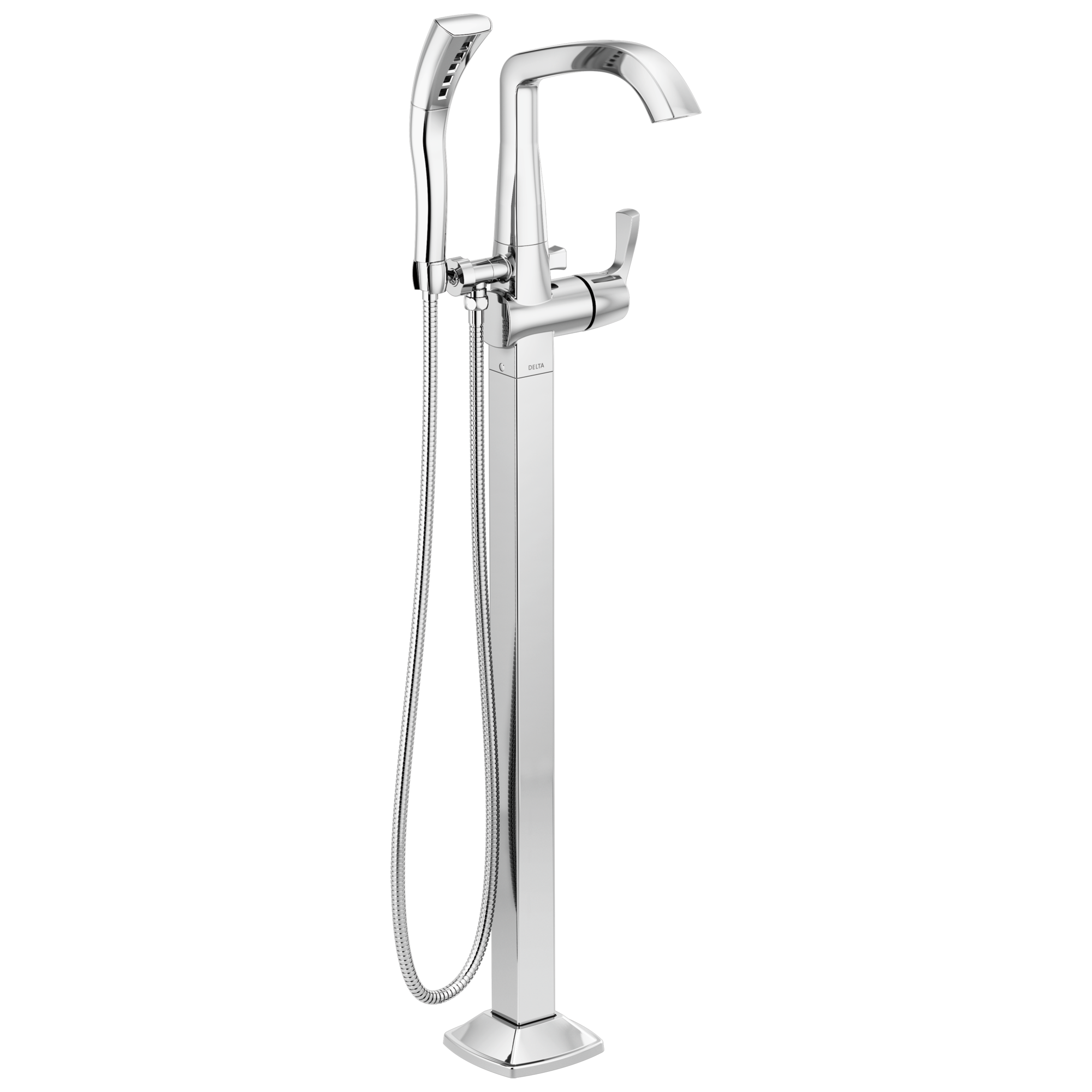 Delta Faucet Stryke Floor Mount Tub Filler Trim - Lumicoat - Chrome