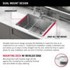 33&rdquo; Stainless Steel Workstation Kitchen Sink Drop-In Undermount Single Bowl with WorkFlow&trade; Ledge and Accessories