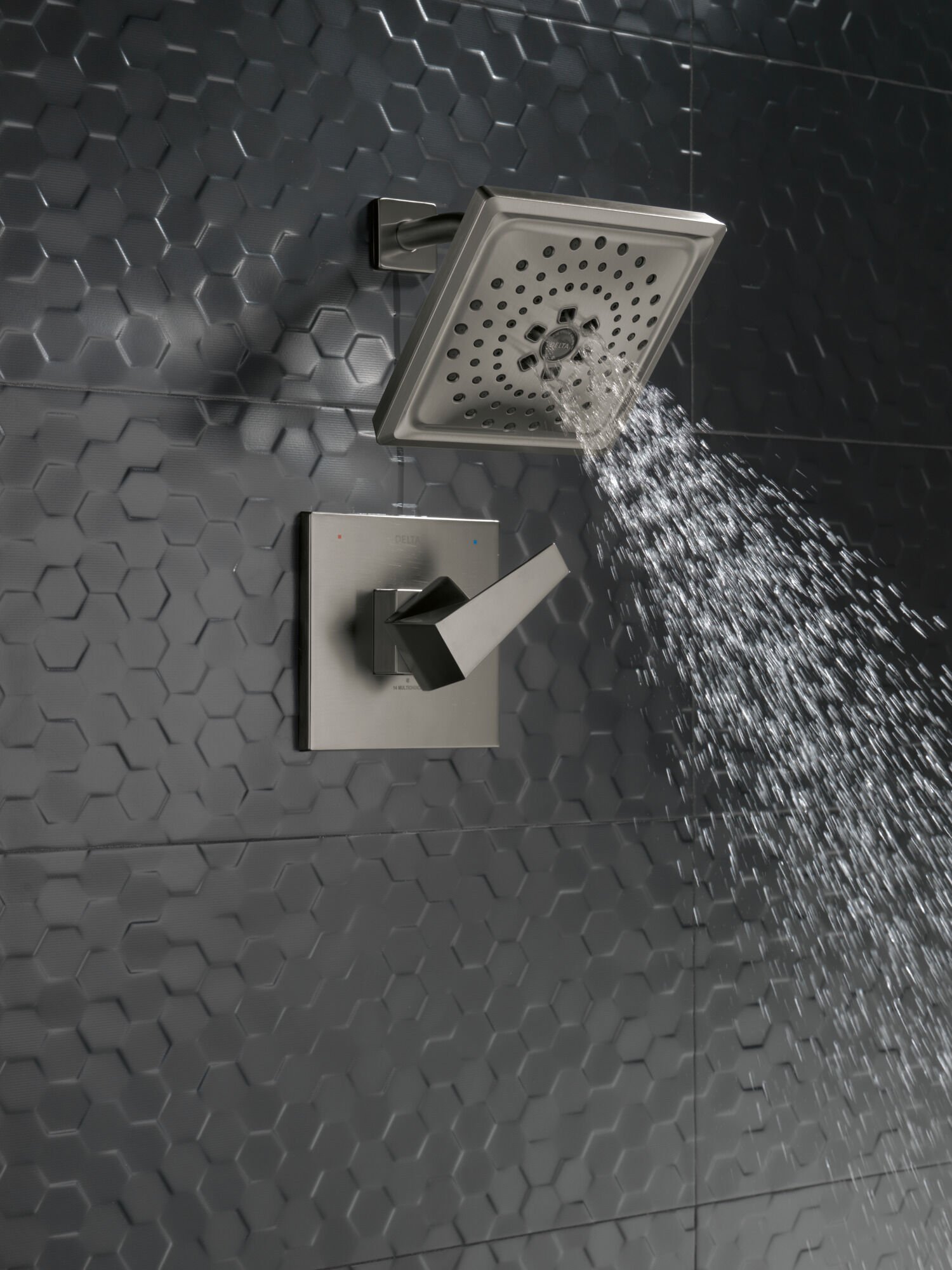 14 Series H2Okinetic Shower Only Trim in Lumicoat® Black Stainless