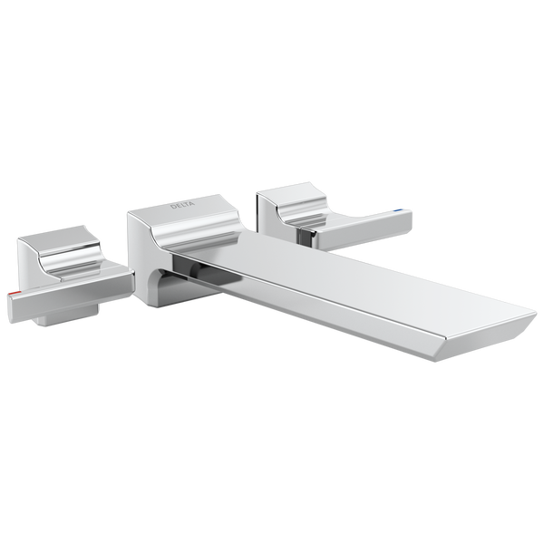 Wall Mount Tub Filler Trim in Lumicoat® Chrome T5799-PR-WL | Delta