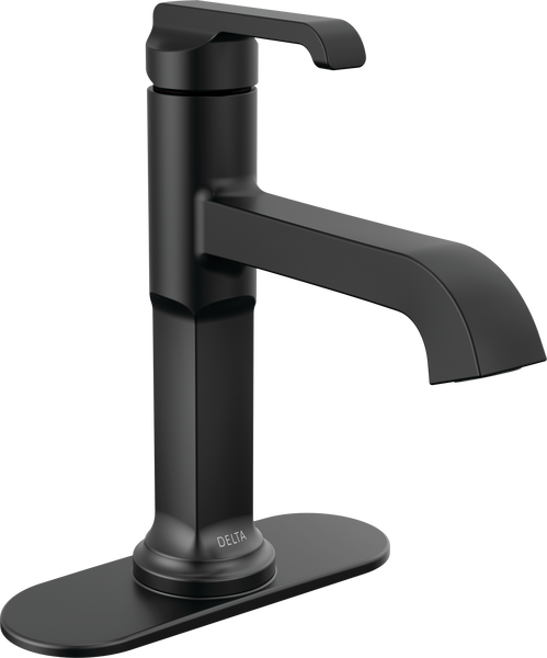Single Handle Bathroom Faucet in Matte Black 589-BLLPU-DST | Delta