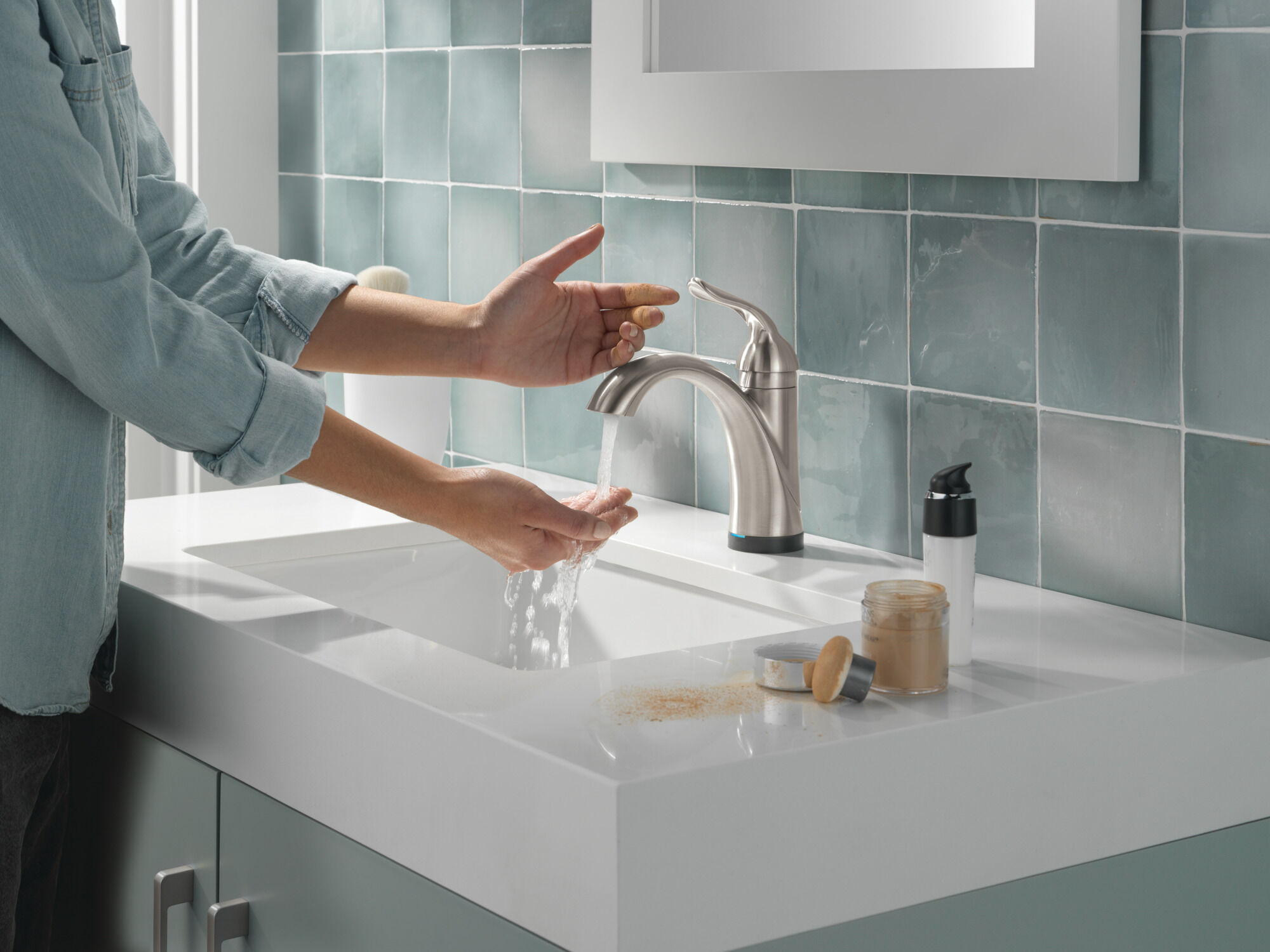 Touch2O® Bathroom Faucet with Touchless Technology in Stainless