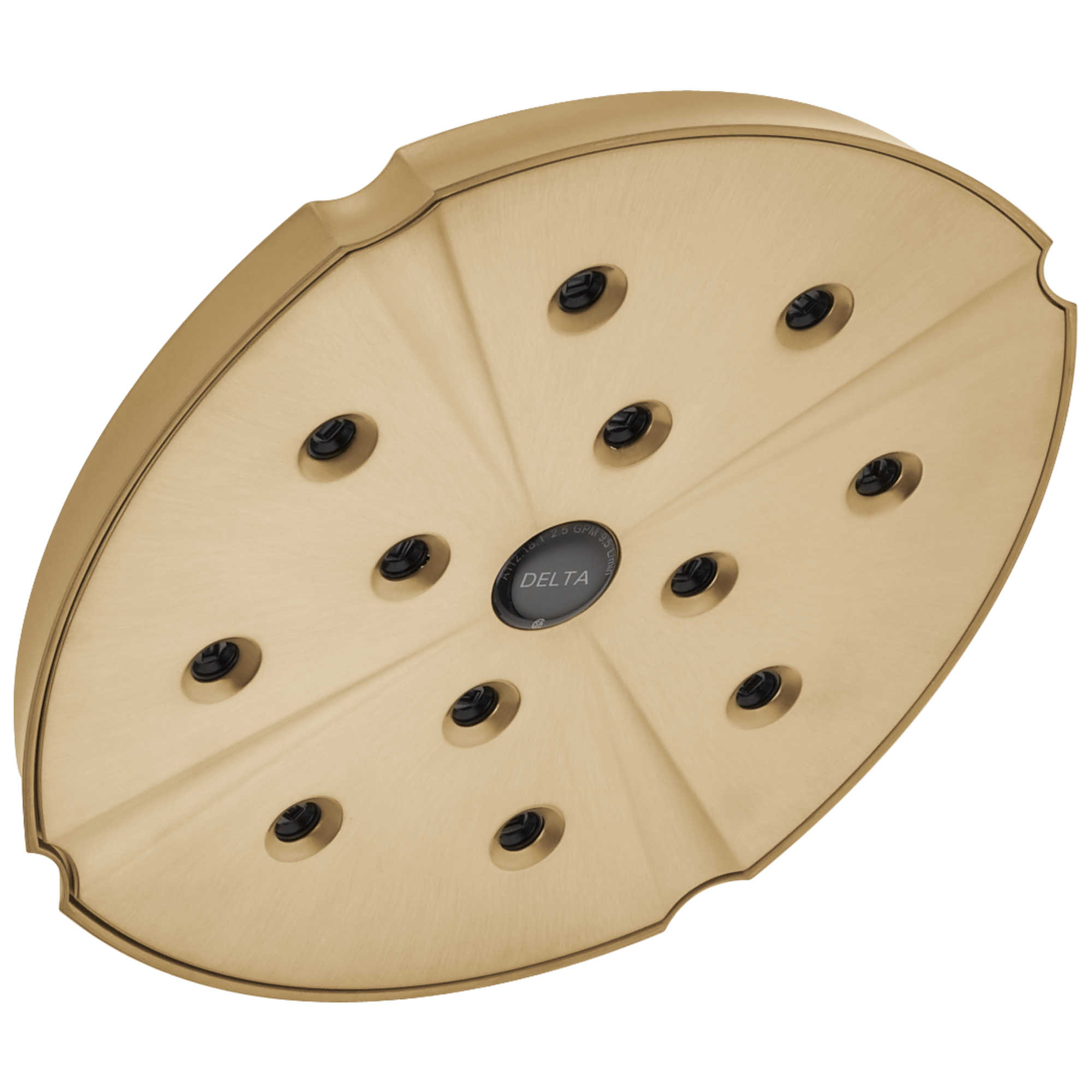 Delta Faucet Universal Showering Components H2OKineticSingle-Setting Raincan Shower Head - Champagne Bronze