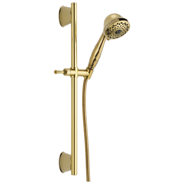 7Setting Slide Bar Hand Shower in Polished Brass 51589PB Delta Faucet