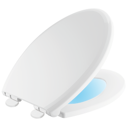 Elongated Slow-Close / Quick-Release Nightlight Seat