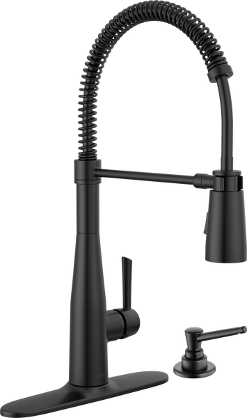 その他 FAUCETWO EGskin1st Spring Kitchen Single Handle with Soap Dispenser Bundle in Matte