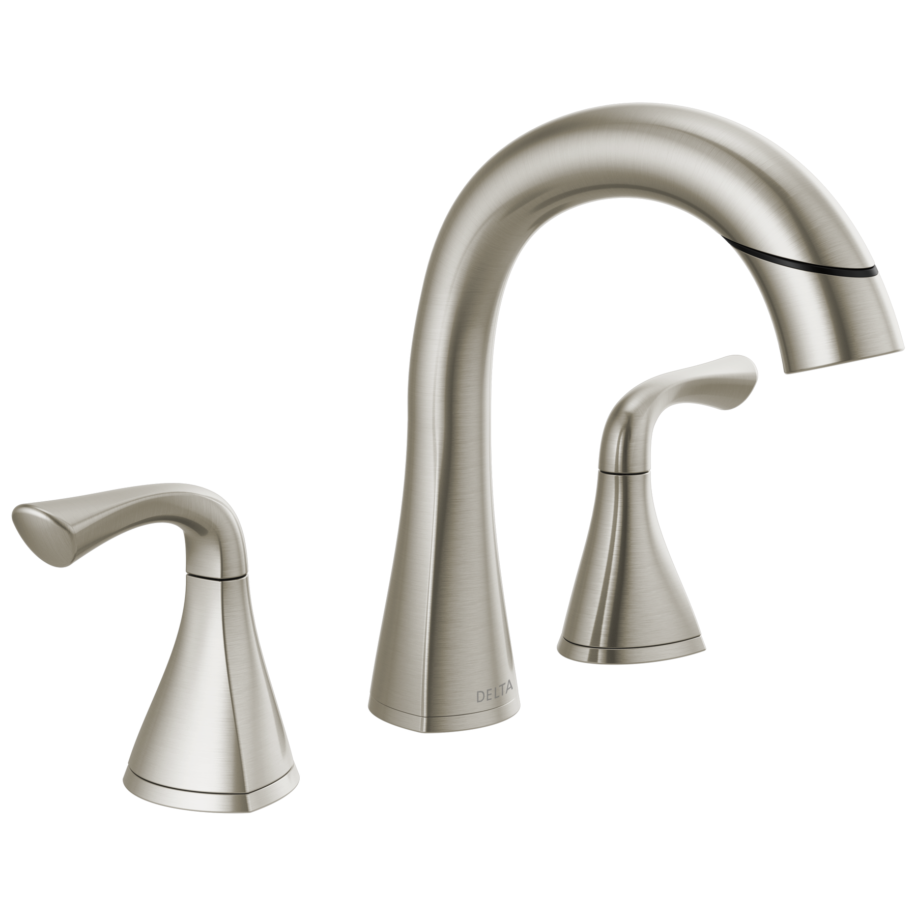 Two Handle Widespread Pull-Down Bathroom Faucet in Spotshield Brushed Nickel — image 1
