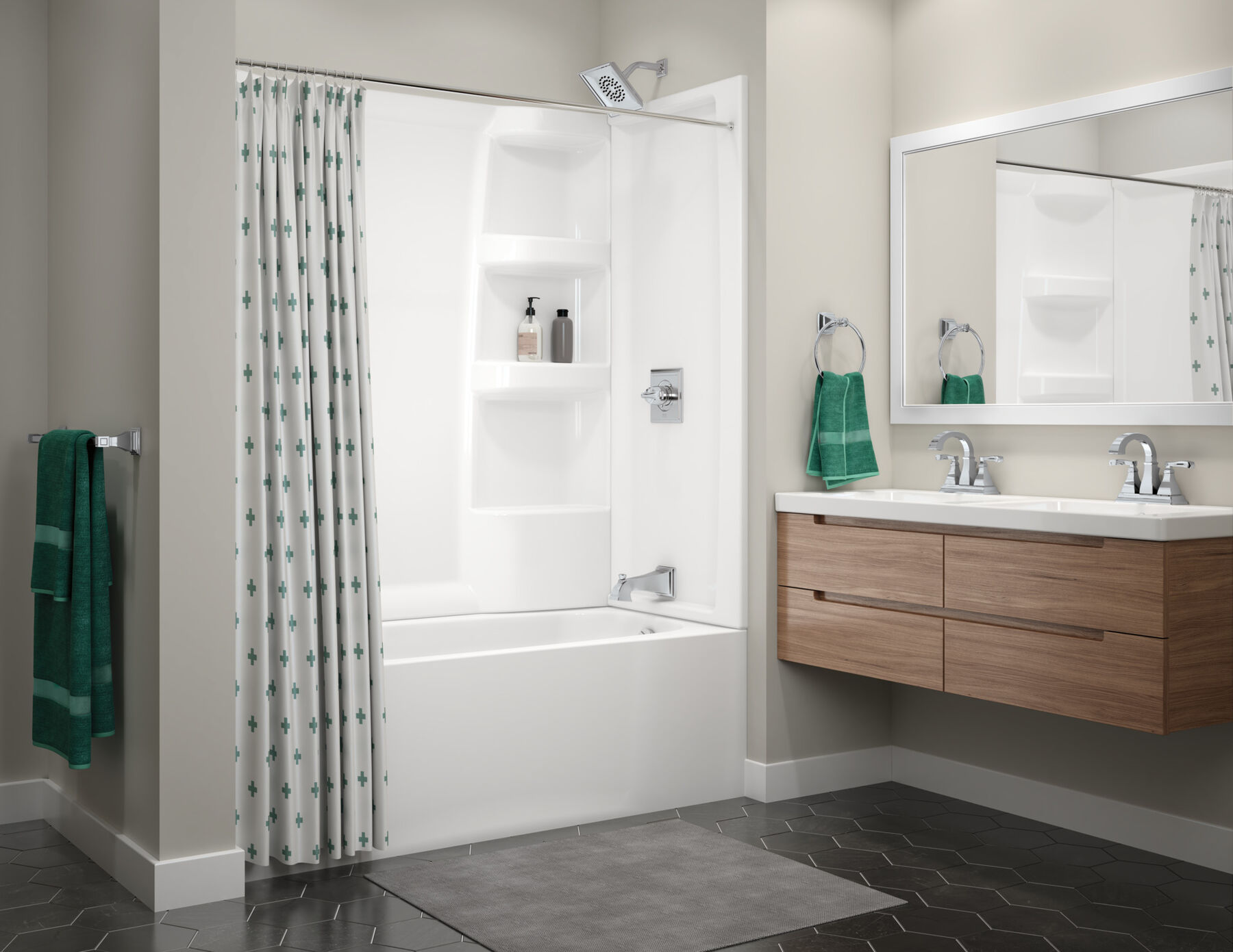 Transitions Kitchens and Baths – Make the Most of Your Bathroom Walls
