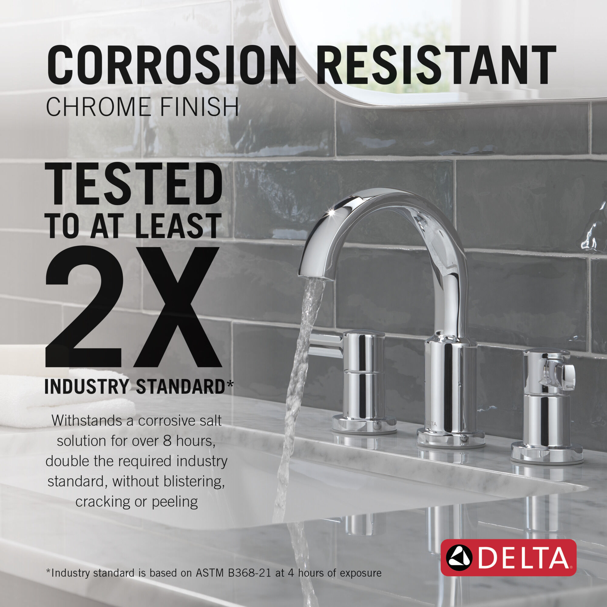 Two Handle Widespread Bathroom Faucet in Chrome 35855LF | Delta Faucet