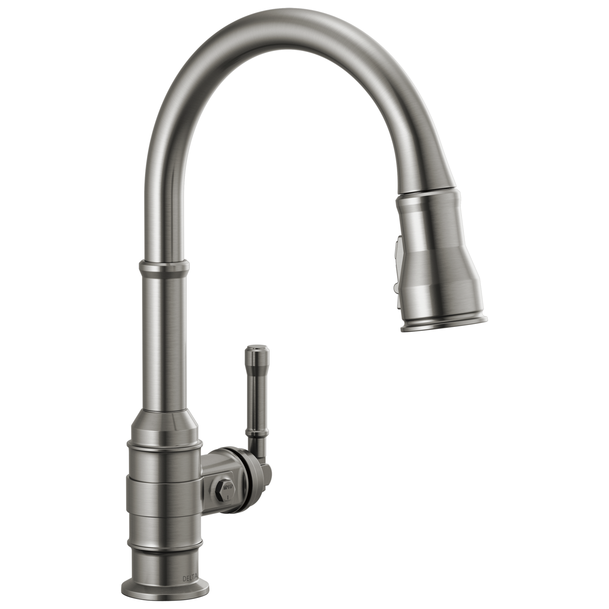 BroderickE Single Handle Pull-Down Kitchen Faucet - Black Stainless