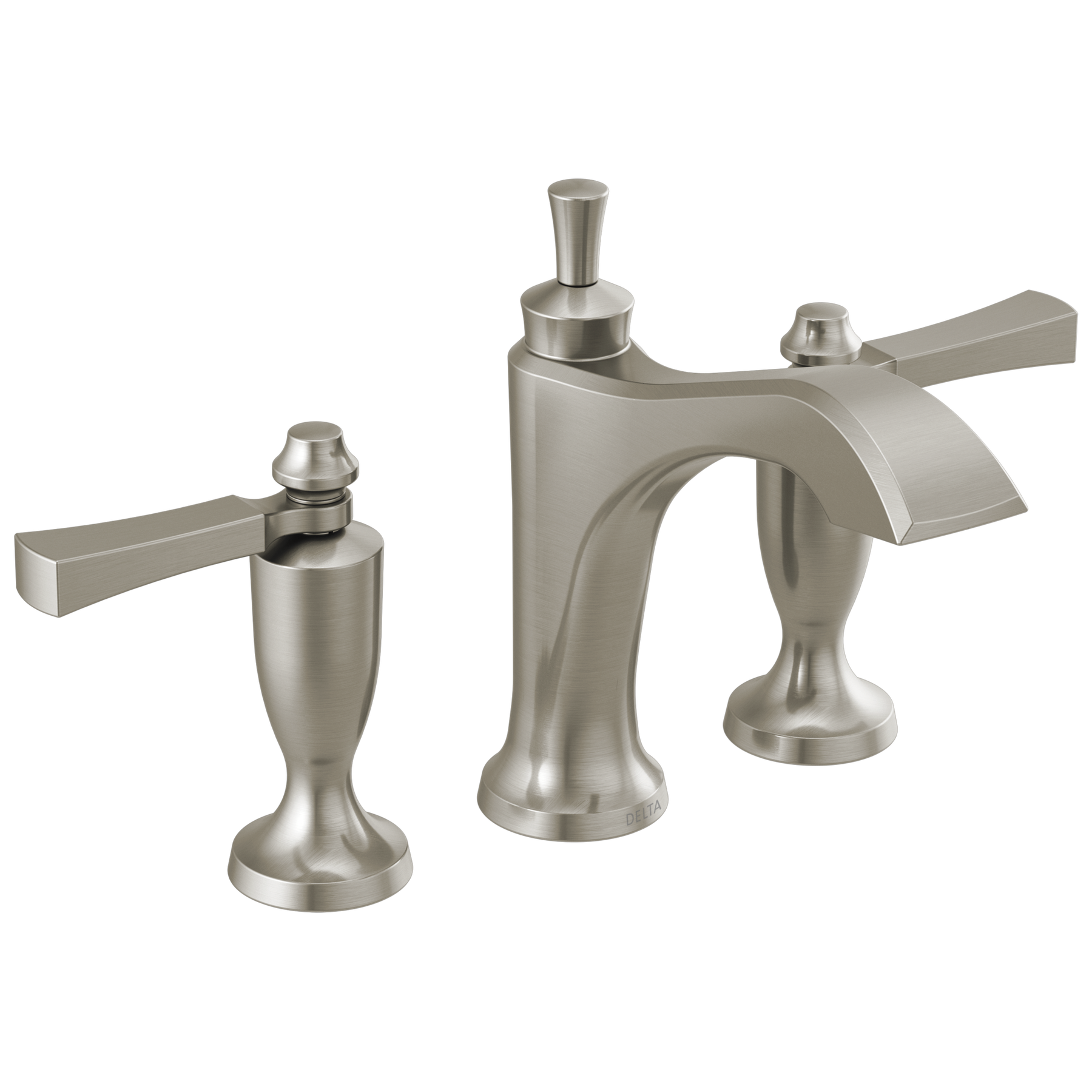 Two Handle Widespread Bathroom Faucet in Stainless 3556-SSMPU-DST