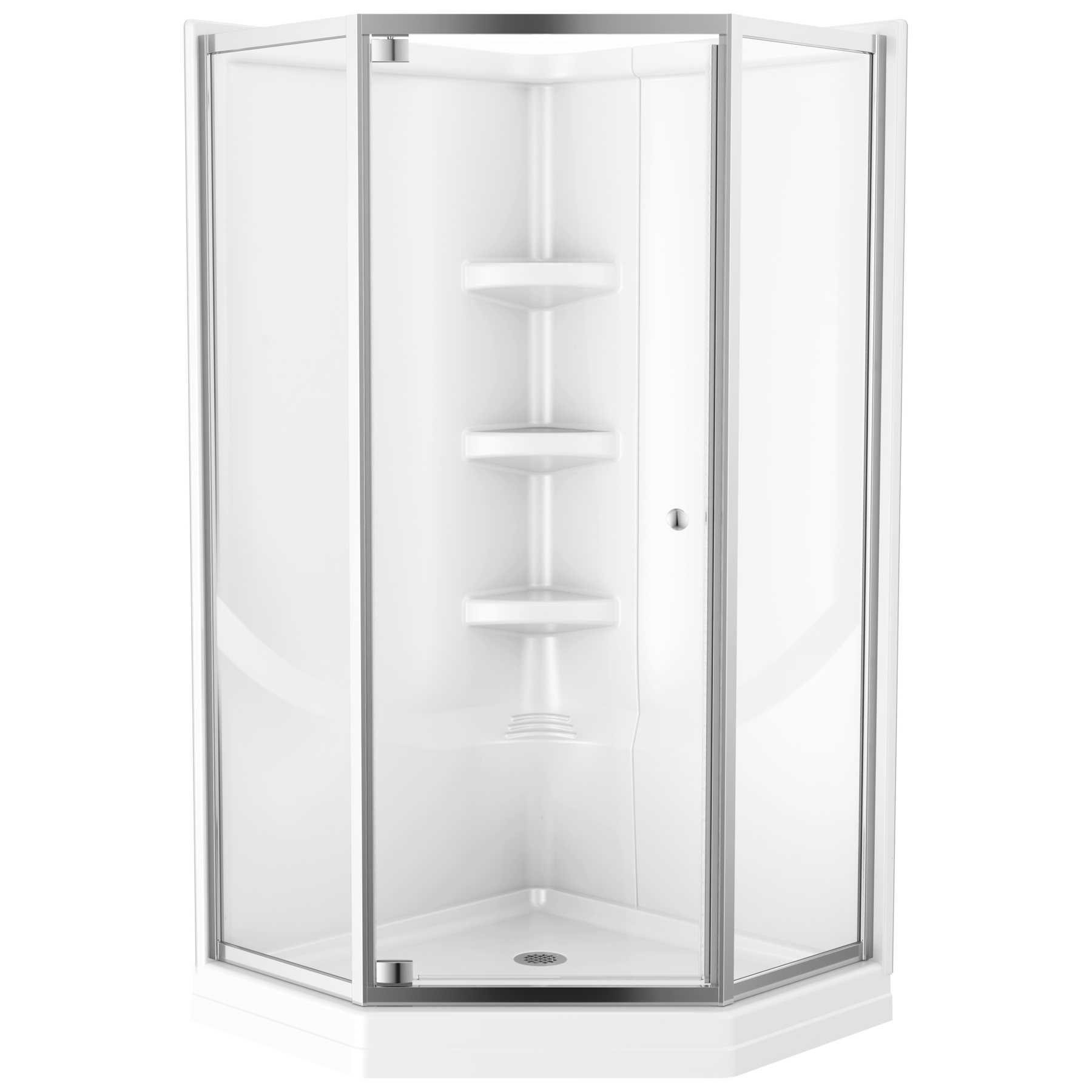 38x38 Corner Shower Bundle with Door - Framed Neo with Direct-to