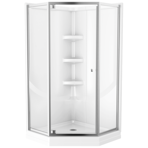 38x38 Corner Shower Bundle with Door - Framed Neo with Direct-to