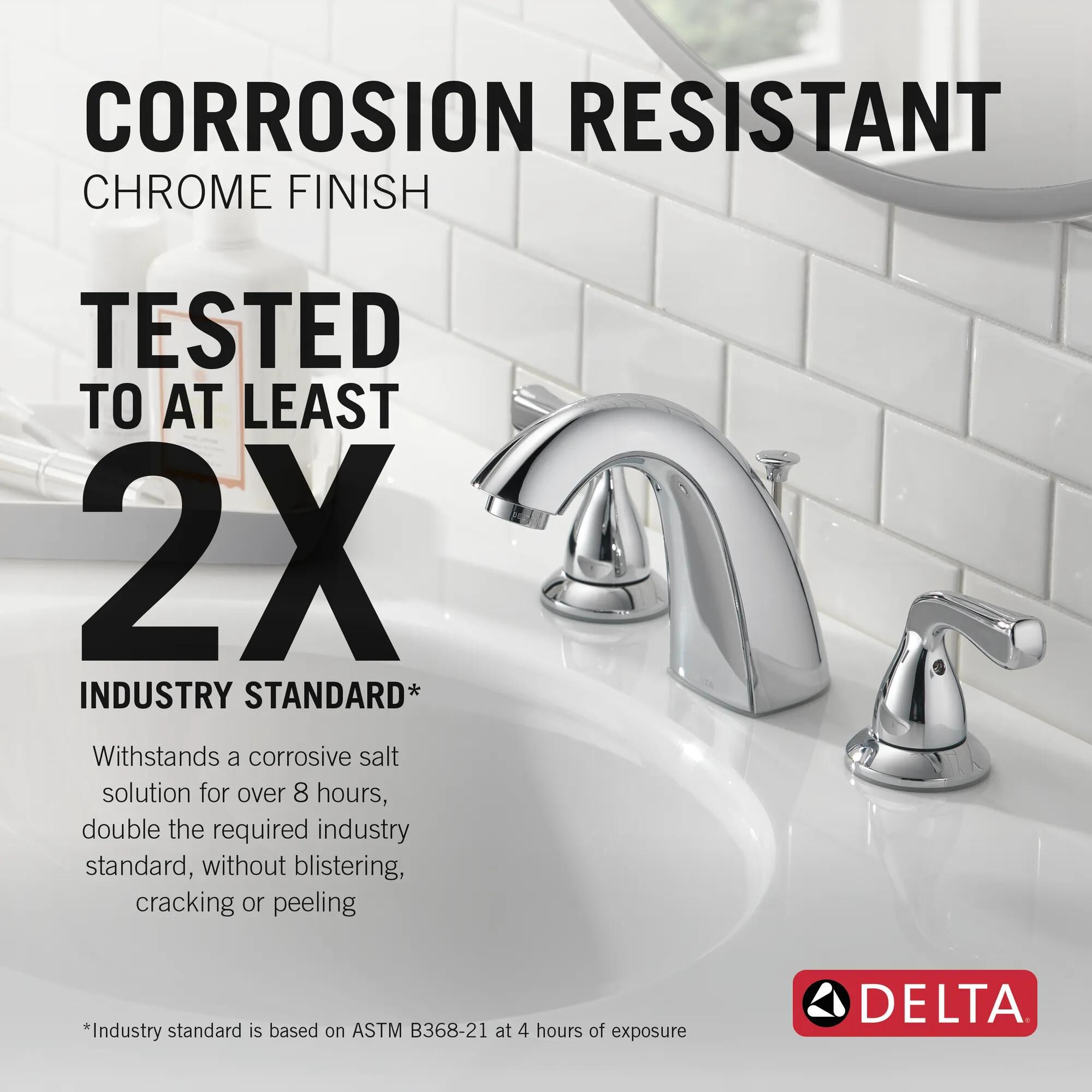 Two Handle Widespread Bathroom Faucet in Chrome B3512LF-PPU-ECO