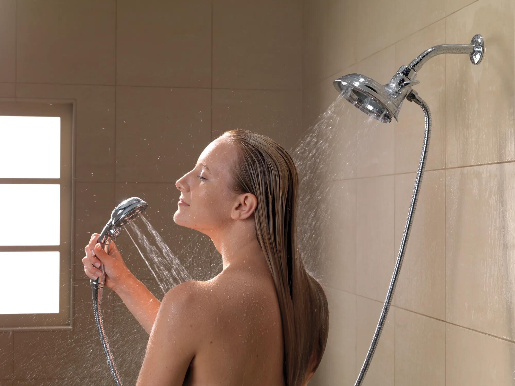 H2Okinetic® In2ition® 4-Setting Two-in-One Shower in Chrome 58471