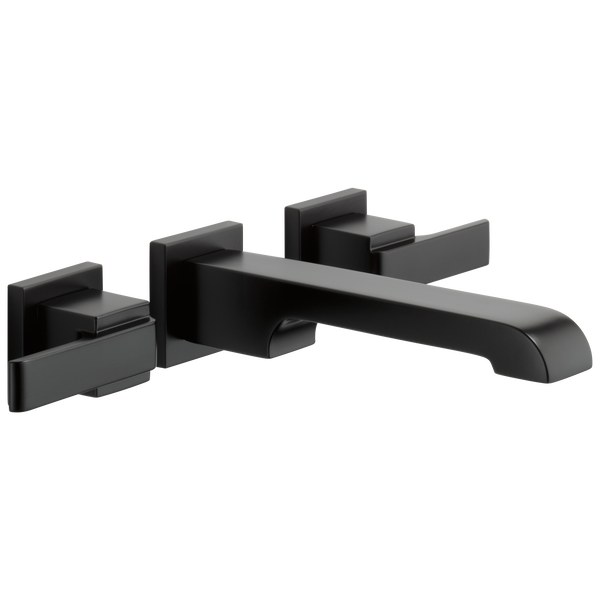Wall-Mount Bathroom Faucet 2L Trim (Recertified) in Matte Black T3567LF ...