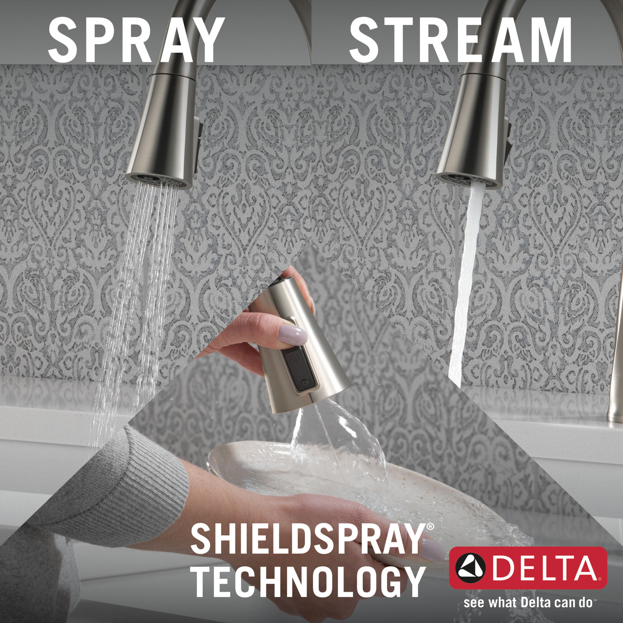 Single Handle Pull-Down Kitchen Faucet with Soap Dispenser and