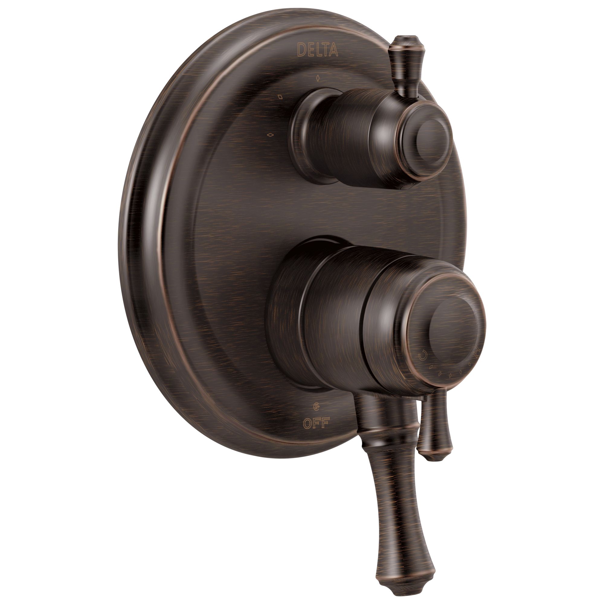 Traditional 2-Handle Monitor® 17 Series Valve Trim with 3-Setting  Integrated Diverter in Venetian Bronze T27897-RB | Delta Faucet