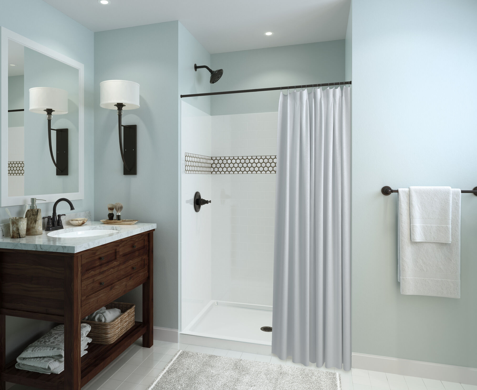 Two Handle Centerset Bathroom Faucet in Oil Rubbed Bronze 25984LF