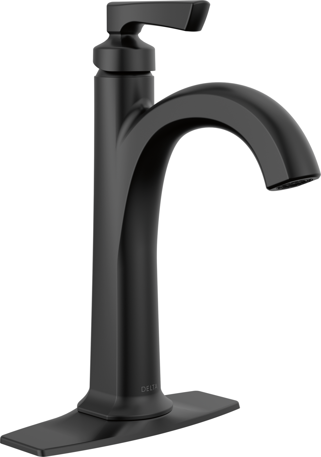 Single Handle Bathroom Faucet in Matte Black 15892LF-BL | Delta Faucet