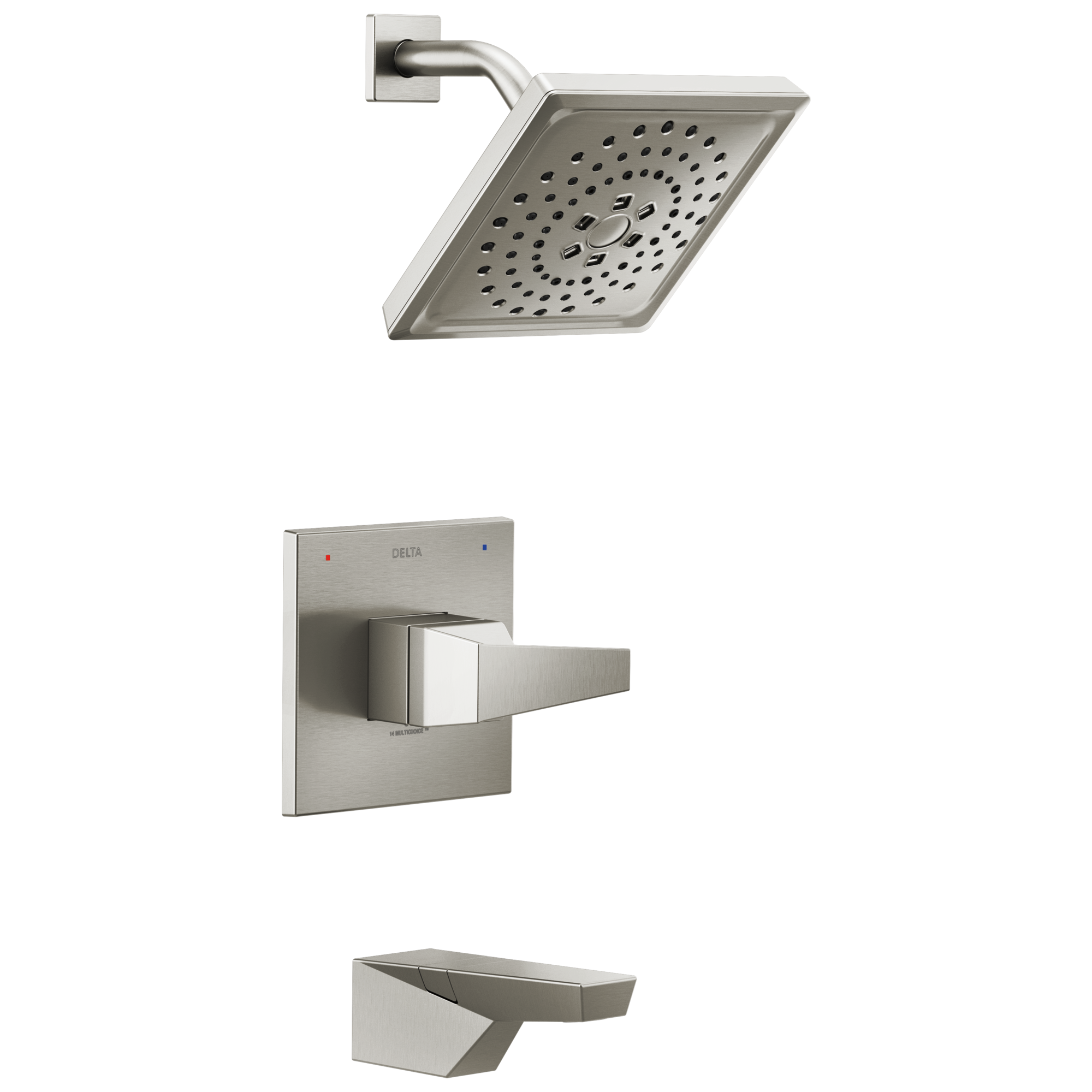 Delta Faucet Trilliane 14 Series H2okinetic Tub Shower Trim - Lumicoat - Stainless