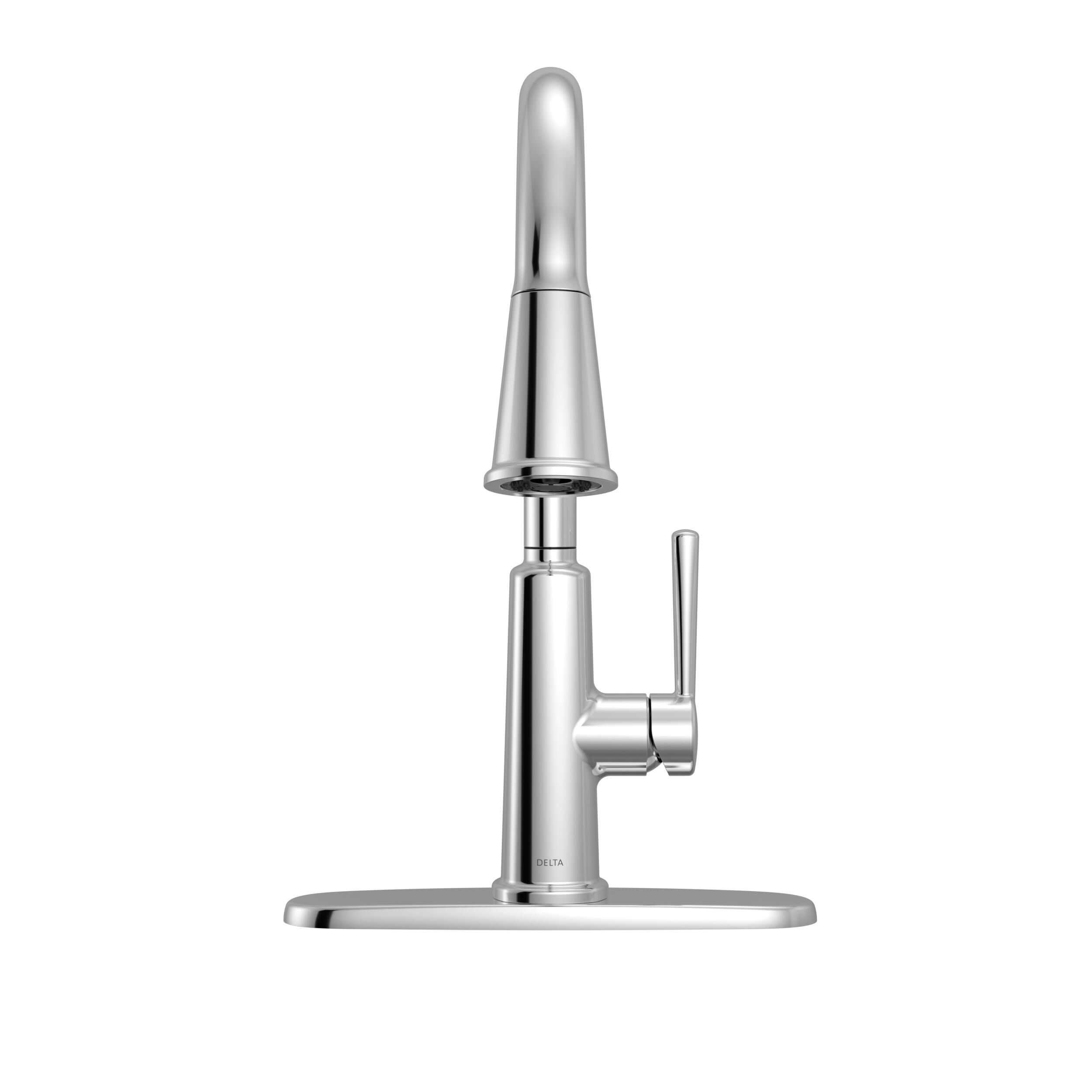 Pull-Down Kitchen 1 Handle with Soap Dispenser Bundle in Chrome