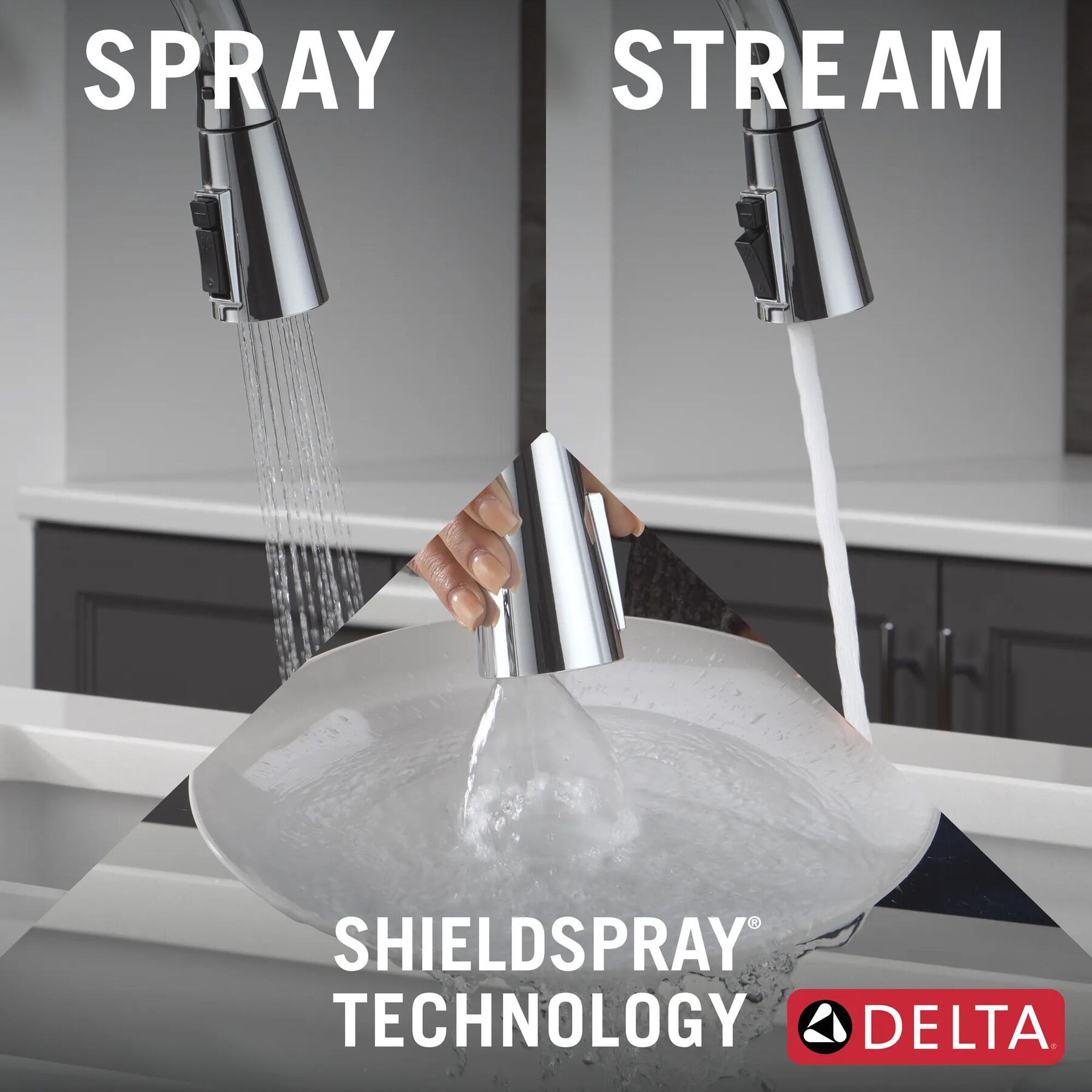 Single Handle Kitchen Pull-Down Faucet with Touch2O Technology, image 10