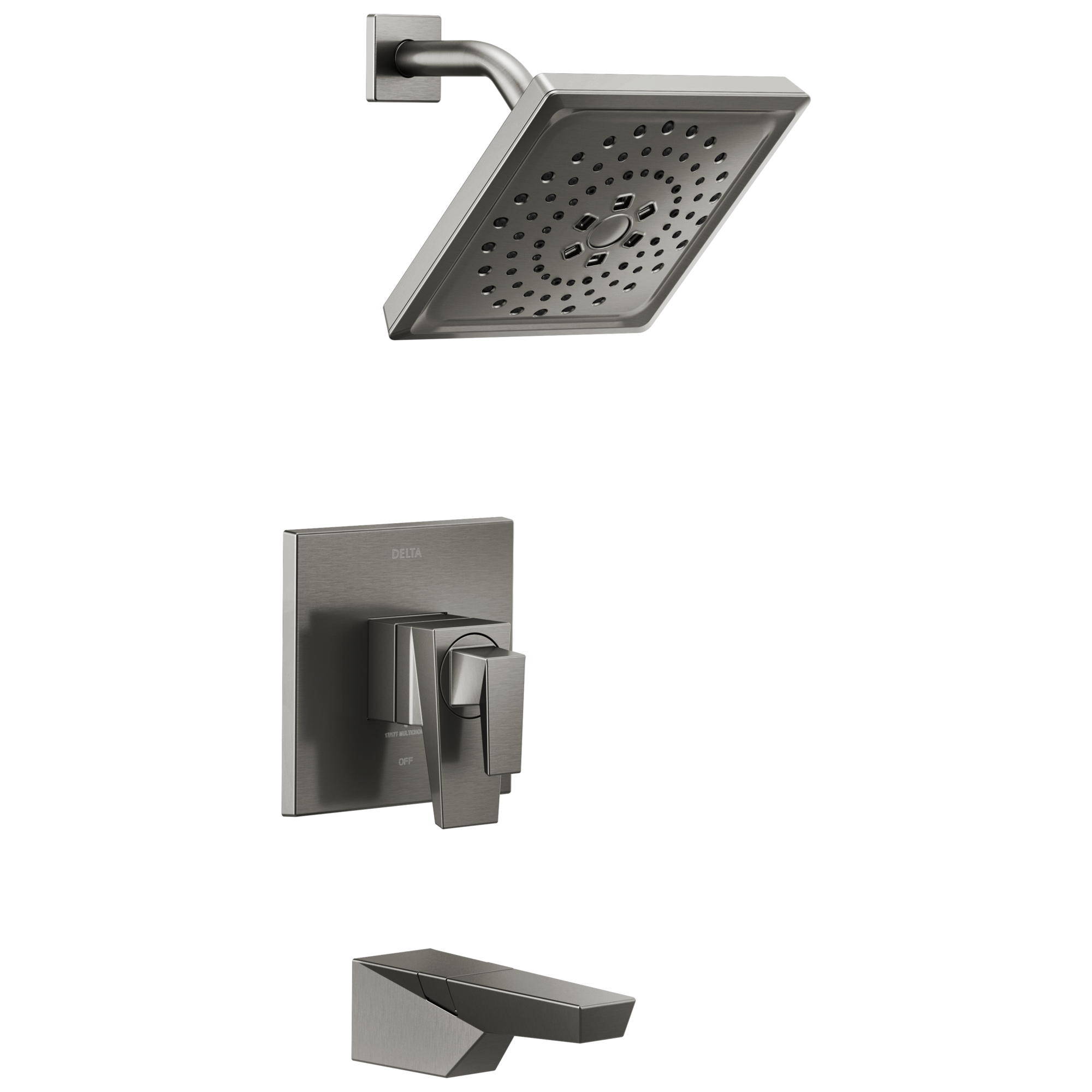 Delta Faucet Trilliane 17 Series H2okinetic Tub Shower Trim - Lumicoat Black - Stainless