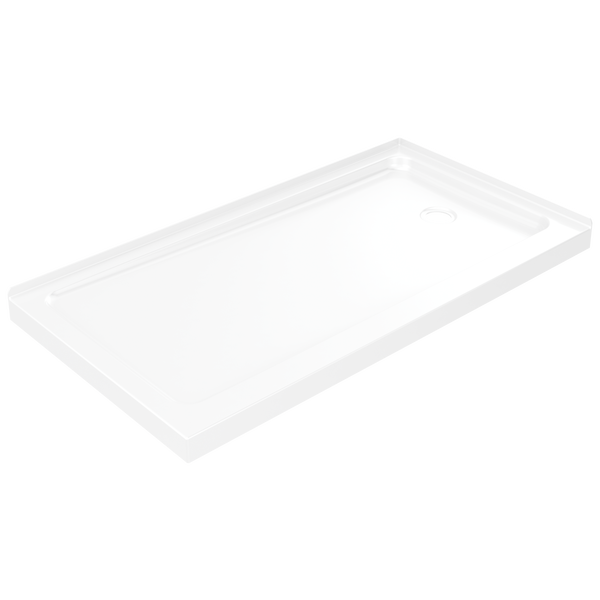 60”x32” Right Drain Corner Shower Base in High Gloss White B111426032RWH Delta Faucet