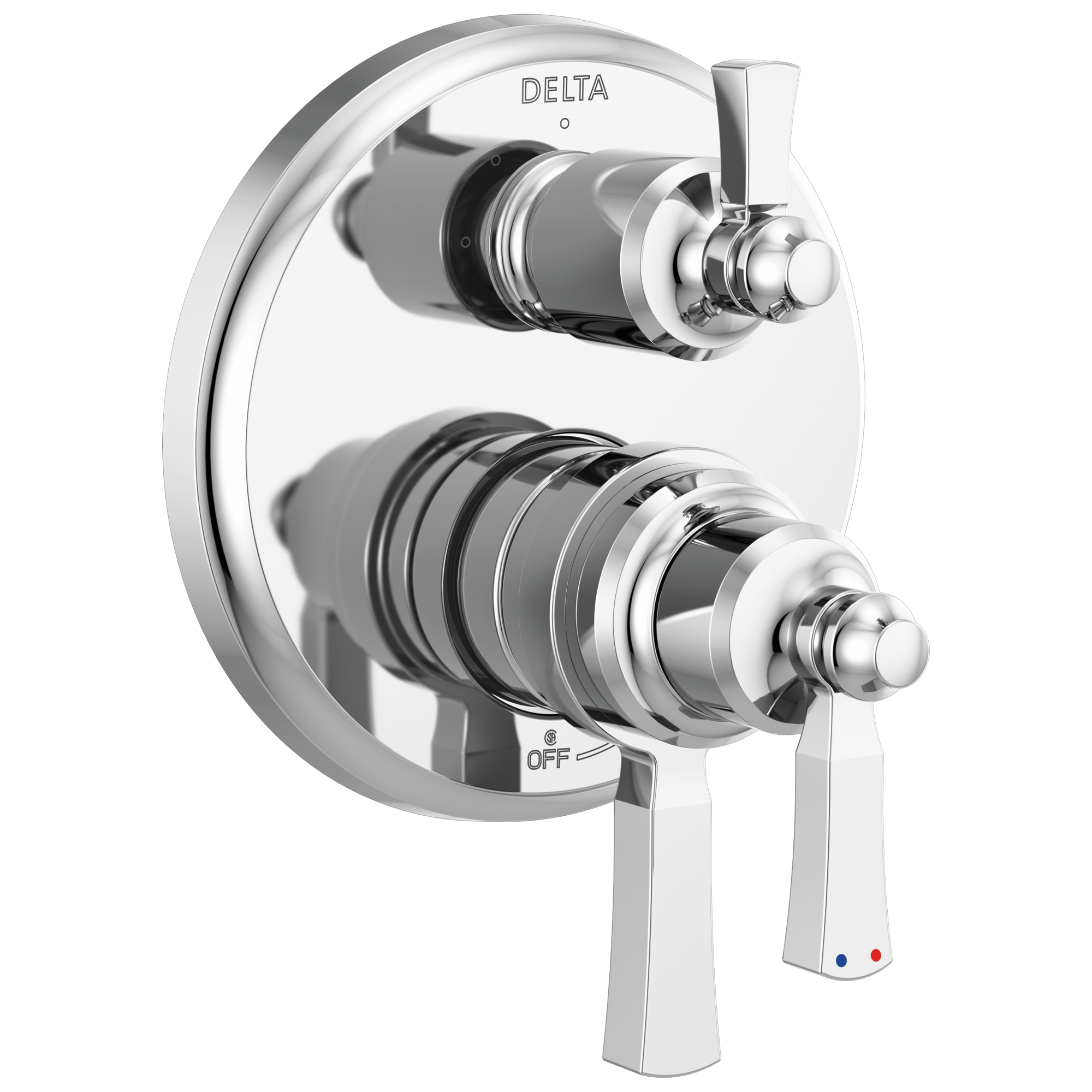 Delta Faucet DorvalE Traditional 2-Handle Monitor 17 Series Valve Trim with 3 Setting Diverter - Chrome