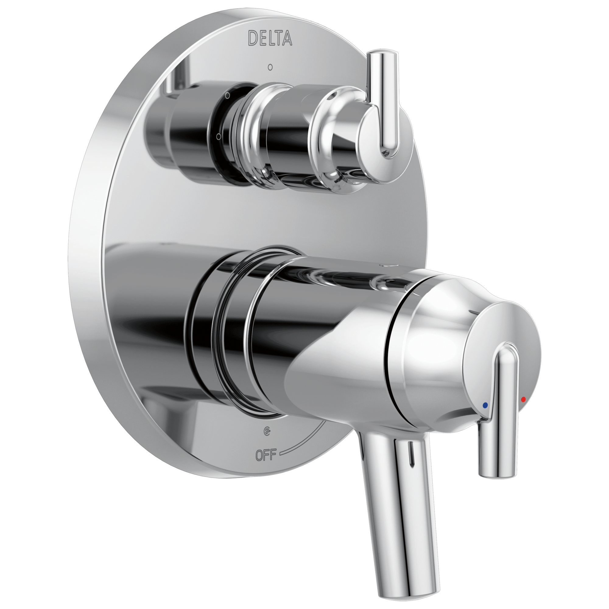 Delta Faucet Trinsic Contemporary Two Handle TempAssure 17T Series Valve Trim with 3-Setting Integrated Diverter - Chrome