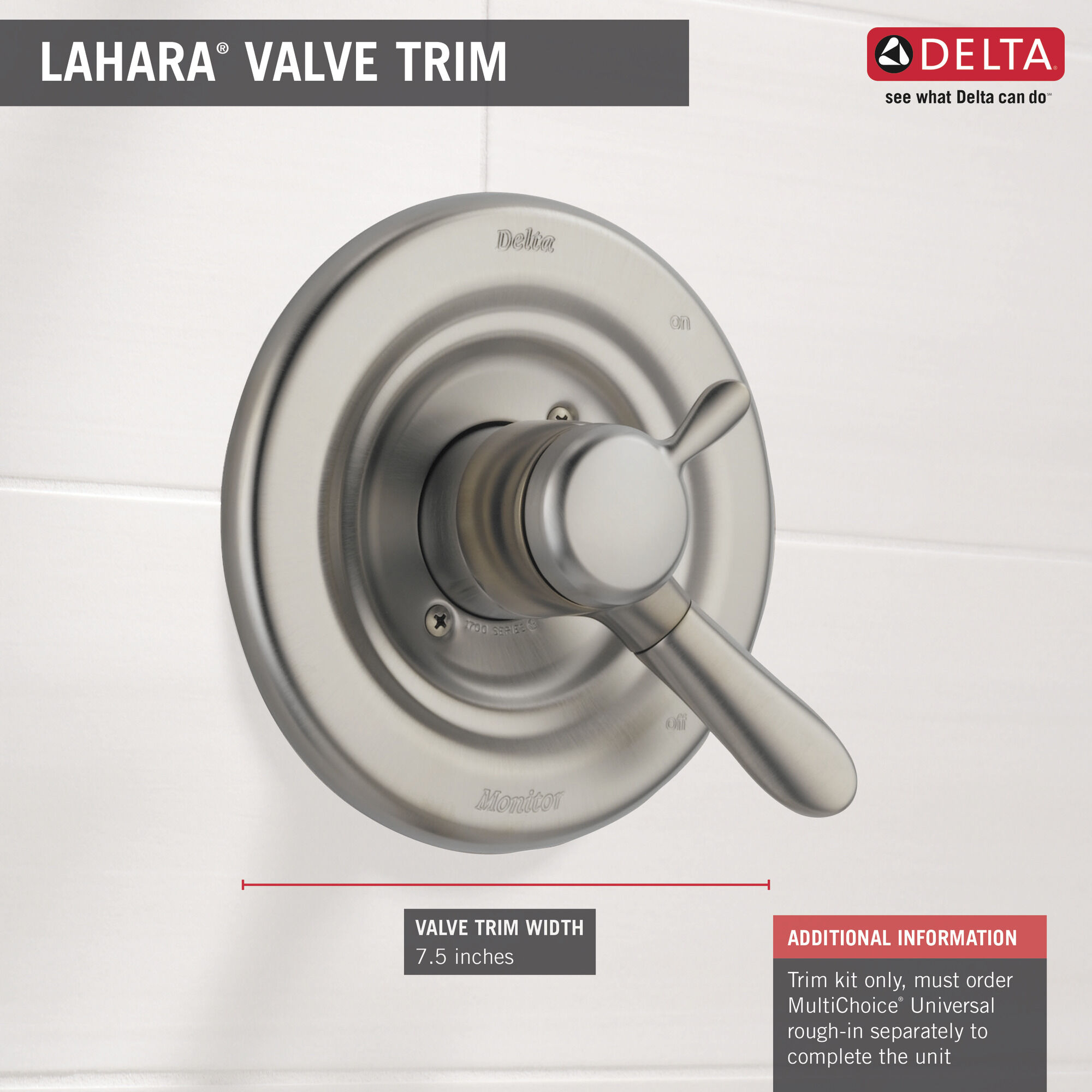 Monitor® 17 Series Valve Only Trim in Stainless T17038-SS | Delta