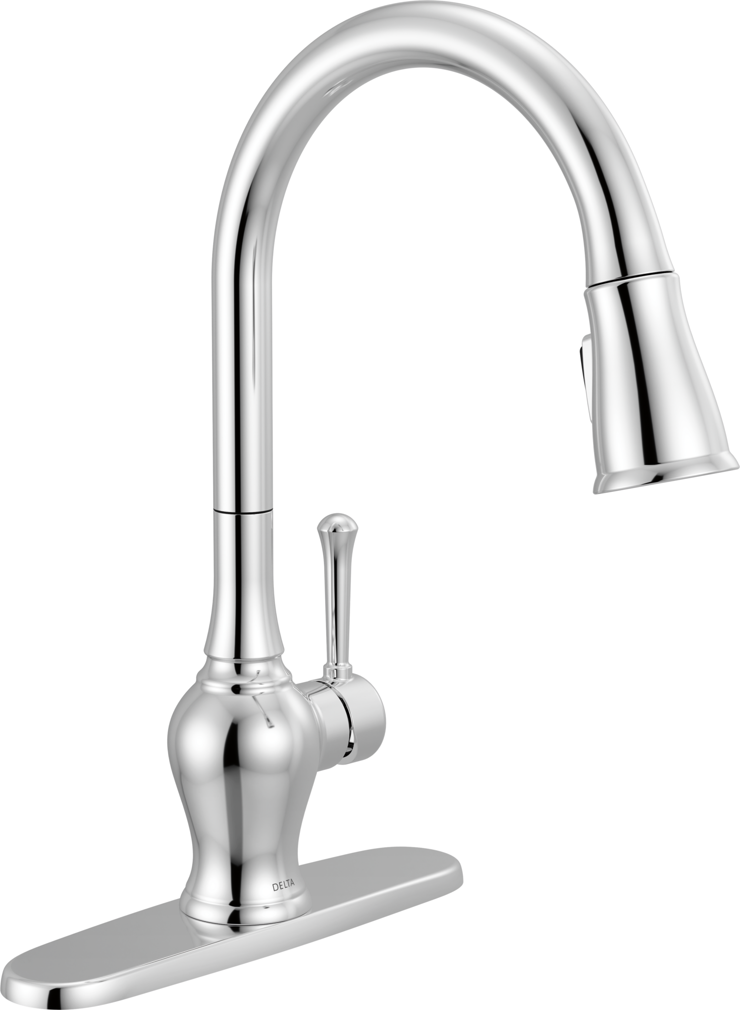 Single Handle Pull-Down Kitchen Faucet in Chrome