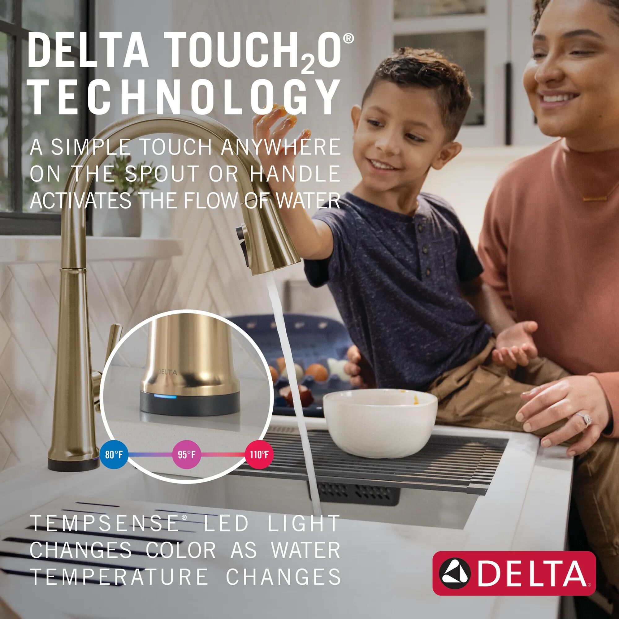 Single Handle Pull-Down Kitchen Faucet with Touch2O® Technology in