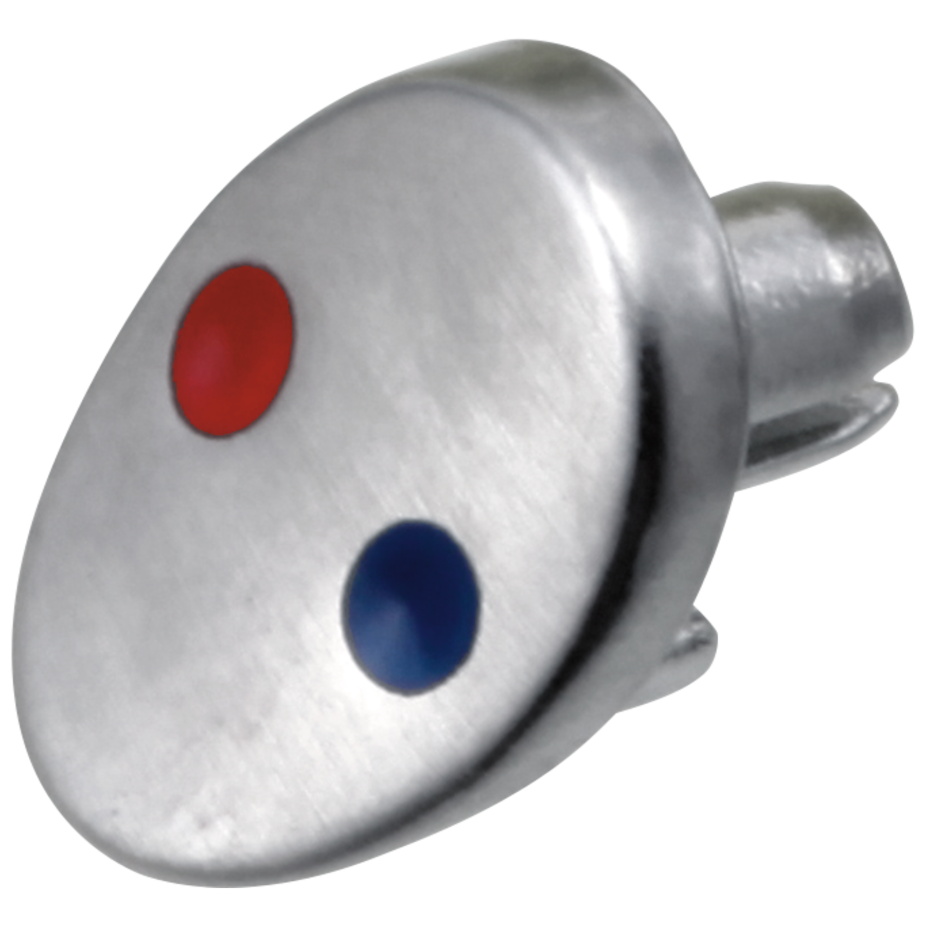 Button - Red / Blue - Finished in Arctic Stainless RP53879AR