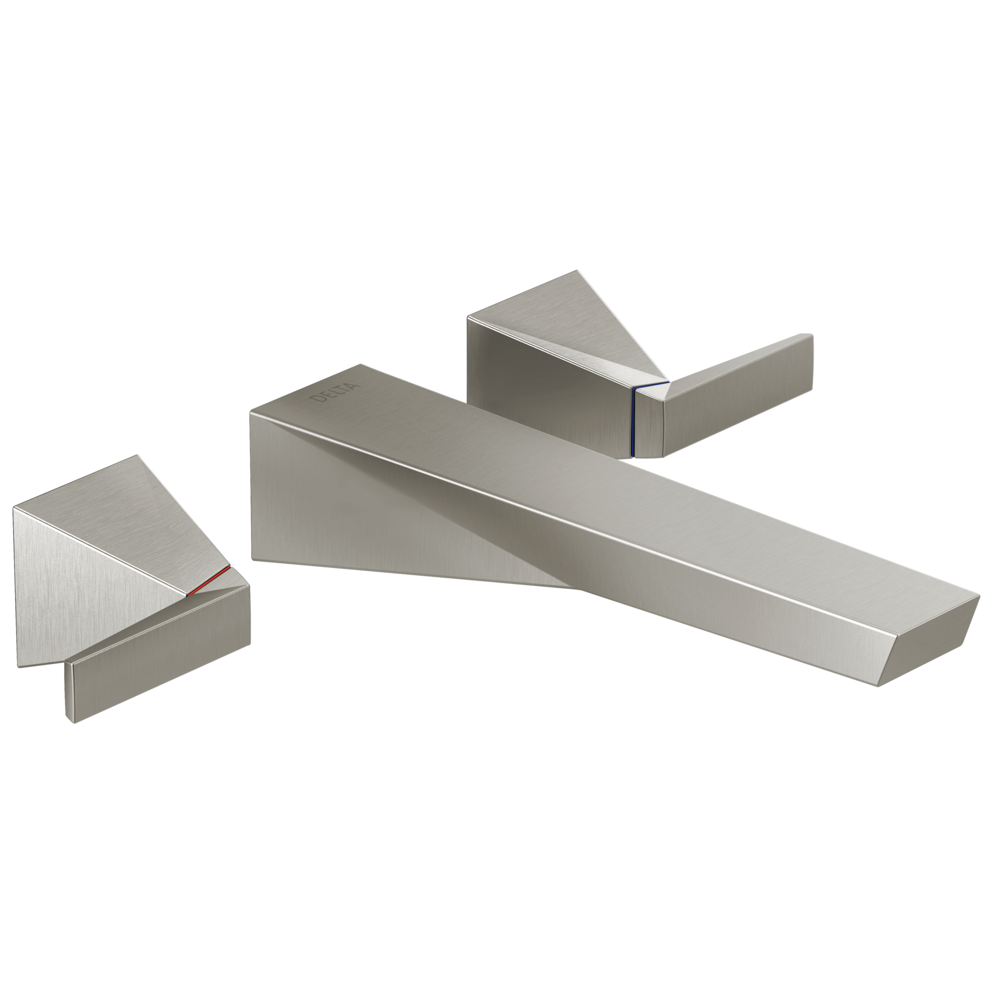 Delta Faucet TrillianE Two Handle Wall Mount Bathroom Faucet Trim - Lumicoat Stainless