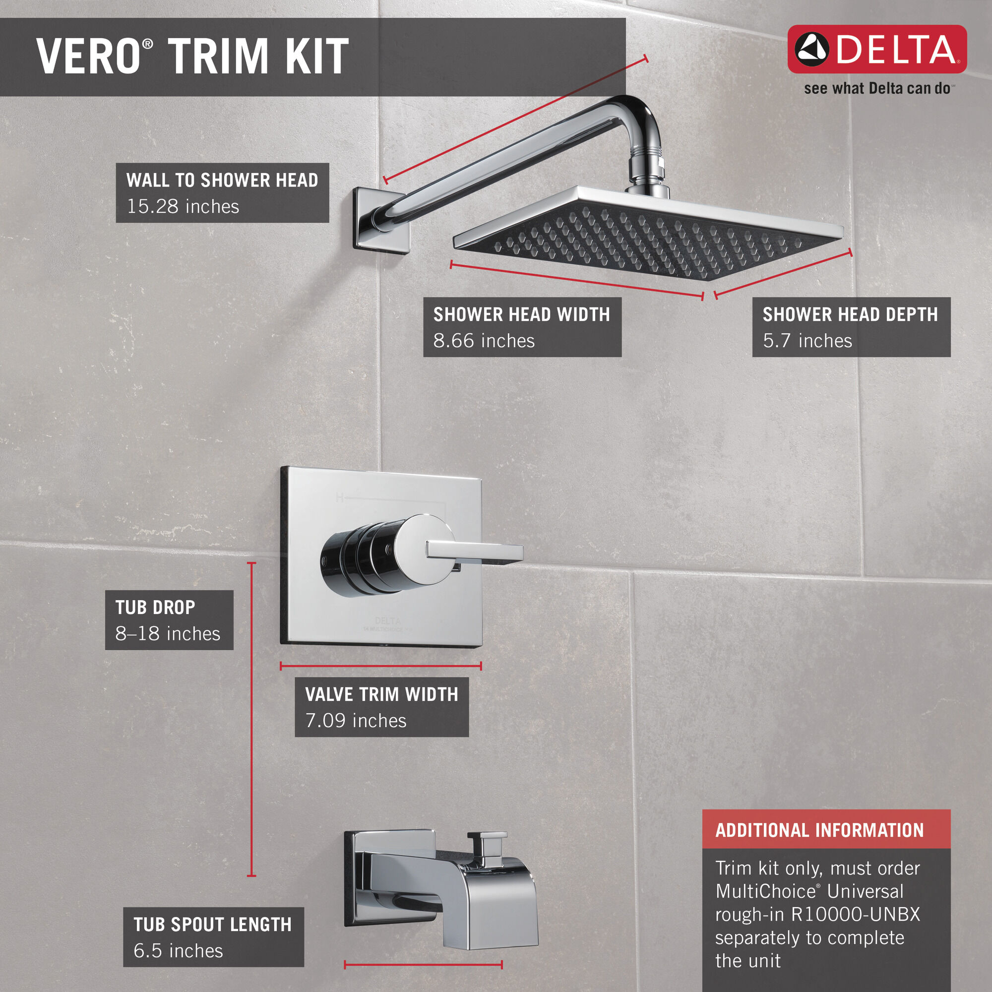 Monitor® 14 Series Tub & Shower Trim in Chrome T14453 | Delta Faucet
