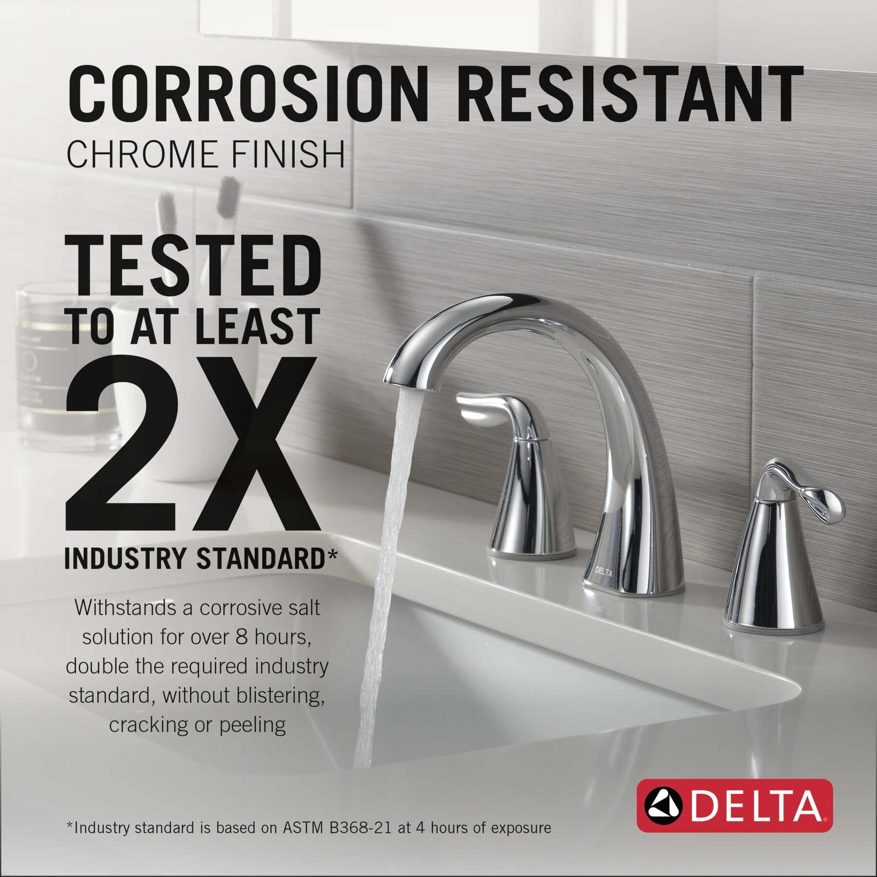 Two Handle Widespread Bathroom Faucet in Chrome 35840LF — thumbnail 3