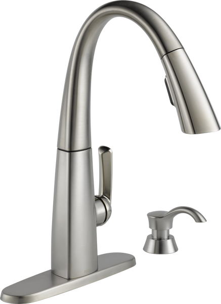 Single Handle Pull-Down Kitchen Faucet in Stainless 19936 ...