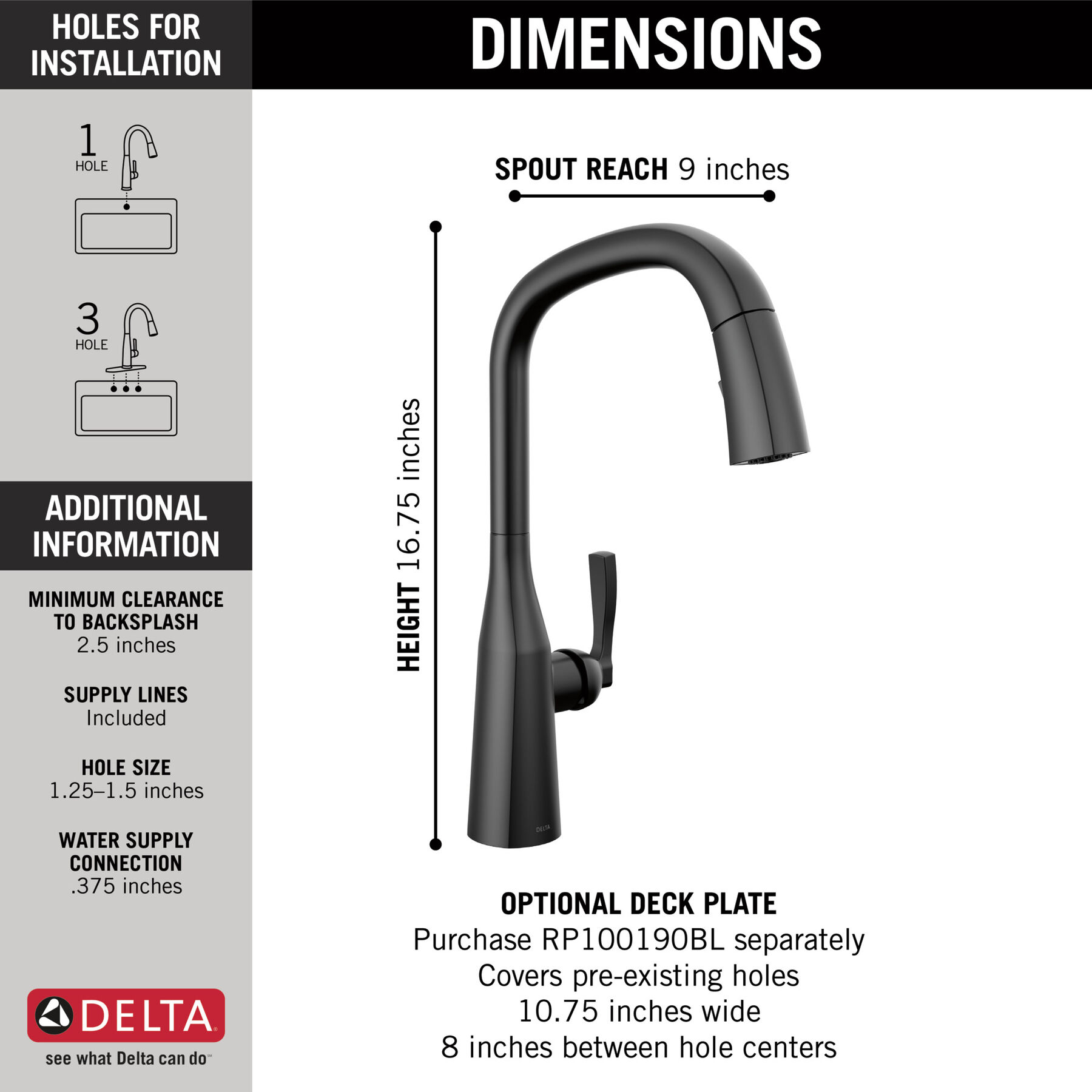 Single Handle Pull-Down Kitchen Faucet