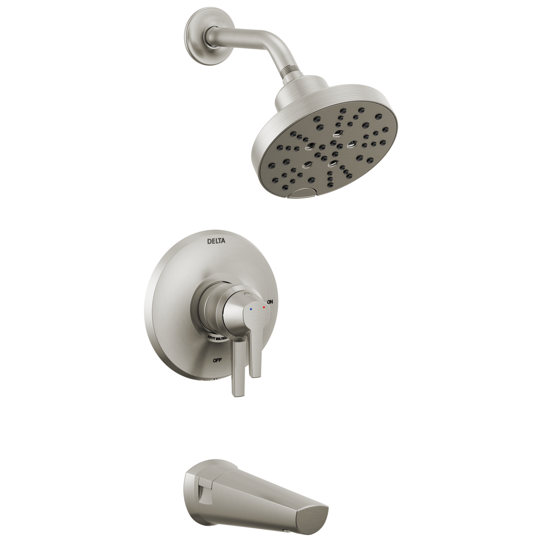 17S Tub Shower Trim with H2OKinetic in Lumicoat® Stainless T17472